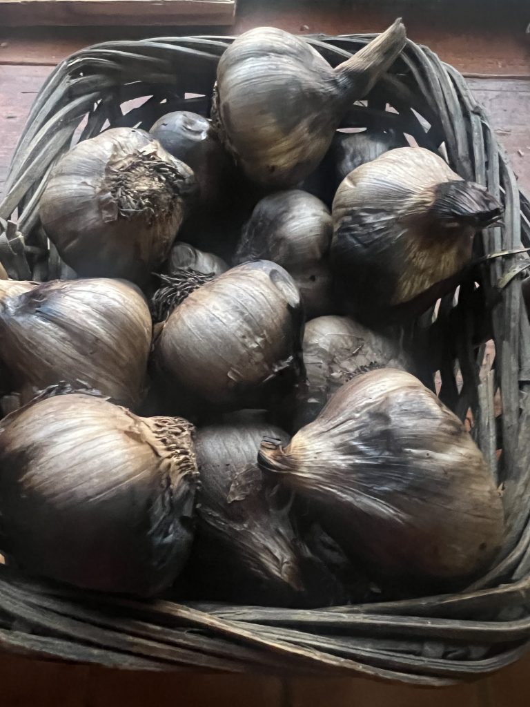 A Basket of Black Garlic